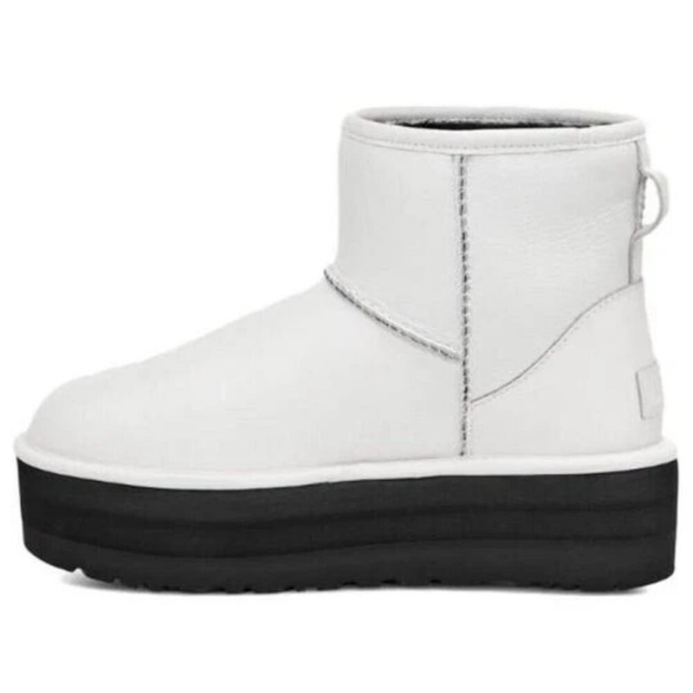 UGG White and Black Platform Winter Boots